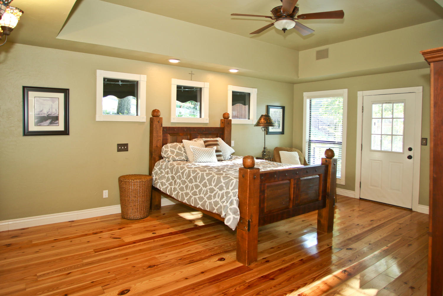 Master bedroom opens to outdoor porch